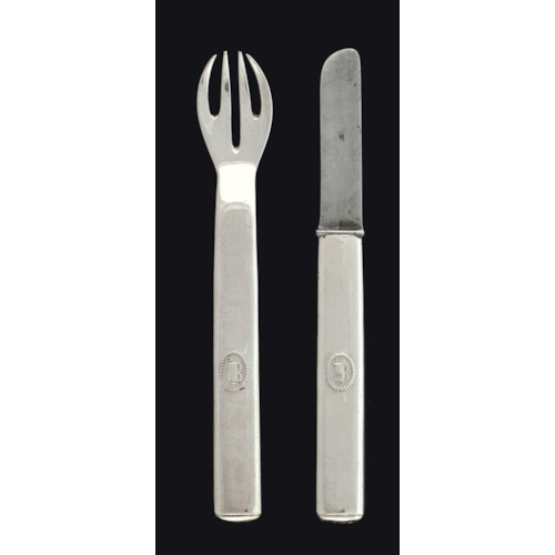 TWO PIECES OF CUTLERY FOR CHILDREN
